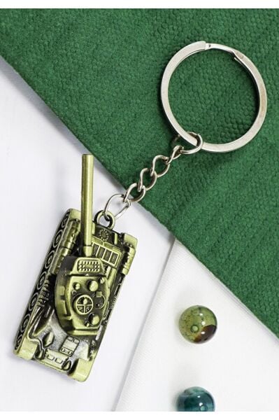 Metal Tank Figure Keychain, Gift Bag Ornament