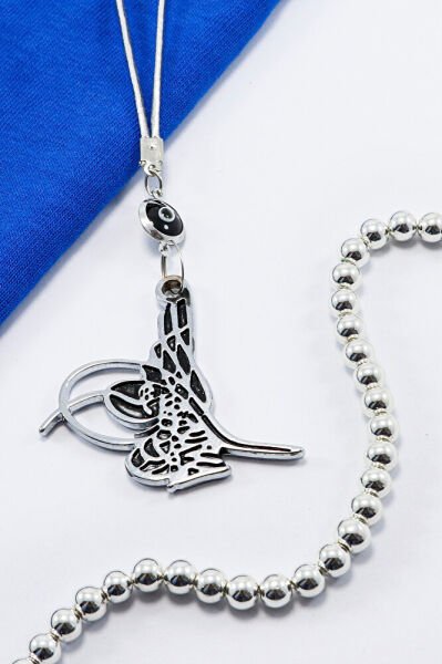 Çerçeveli Siyah Nazar Boncuklu Osmanlı Tuğrası Dikiz Ayna Süsü, Yeni Araba Hediyesi