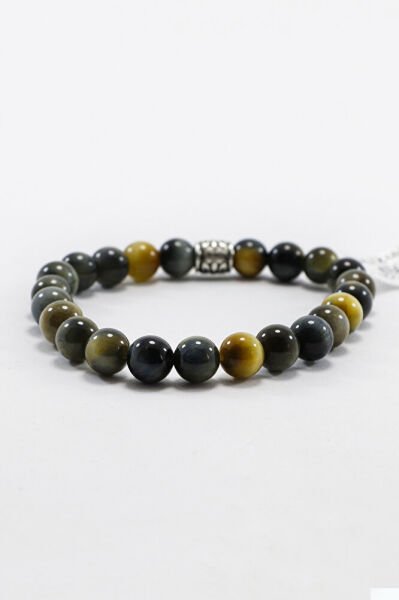 Doğal Taşlı Lastikli Bileklik Taşlar; Kaplan Gözü, Hediyelik Bileklik