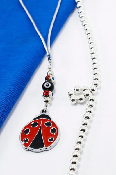 Siyah Cam Nazar Boncuklu Metal Uğur Böceği Araba Dikiz Ayna Süsü, Yeni Araba Hediyesi