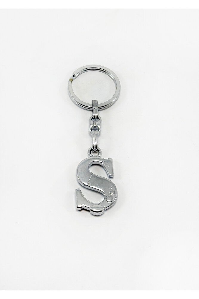 Gümüş Renkli Metal Ş Harfi Anahtarlık / Harfli Çanta Süsü