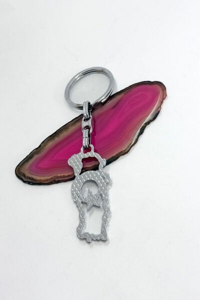 Metal Keychain with Star and Crescent Türkiye Map, Gift Keychain