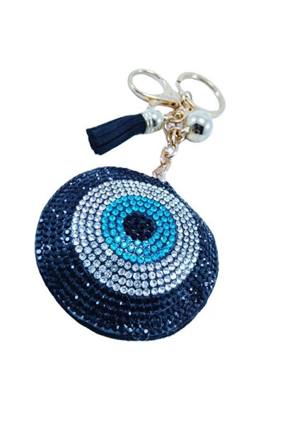 Siyah Nazar Boncuğu Anahtarlık / Araba Dikiz Ayna Süsü Lüks Hediyelik Aksesuar