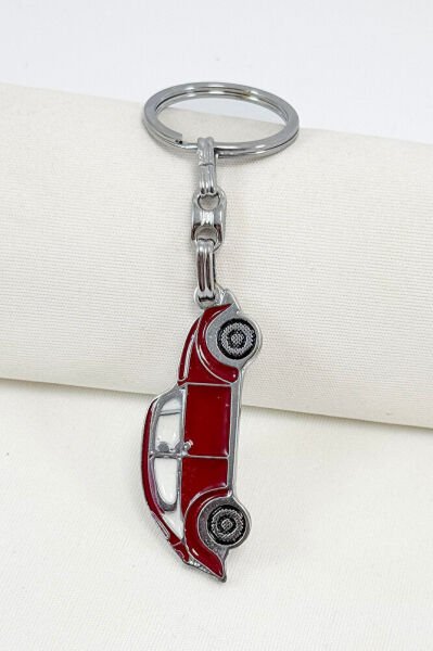 Red Car Figured Metal Keychain, Gift Keychain