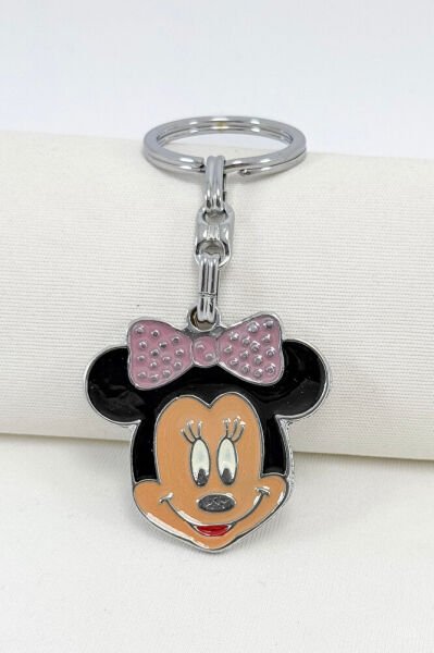 Metal, Minnie Mouse Metal Keychain, Mini Mouse Keychain Gift