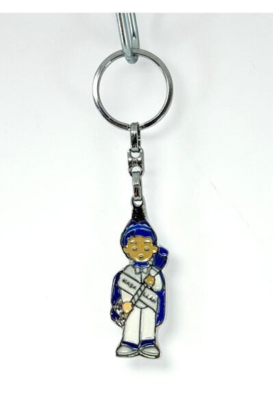 Circumcision Child Metal Keychain with Enameled Maşallah Written, Gift Keychain