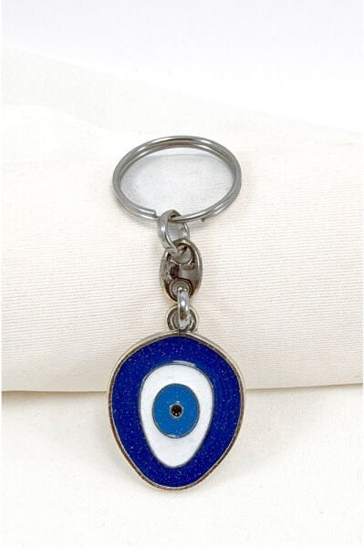Metal Evil Eye Beaded Keychain, Gift Keychain