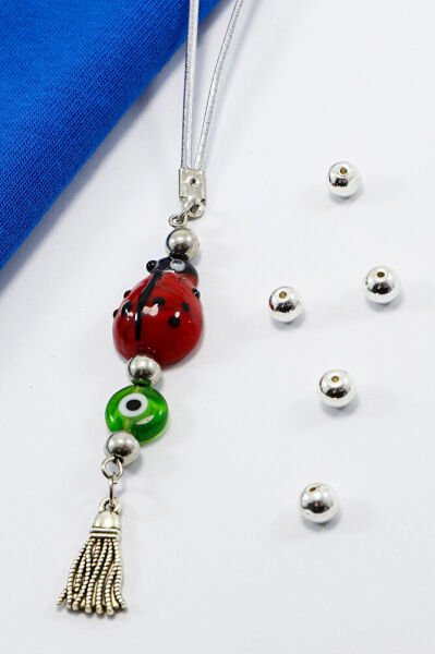 Evil Eye Beaded Metal Car Rearview Mirror Ornament Luxury Gift Accessory