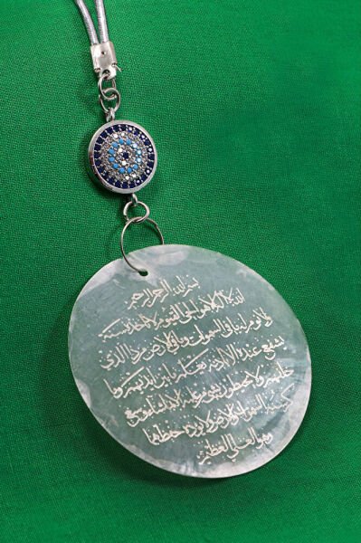 Zirkon Taşlı Nazar Lazer Kazıma Ayetel Kürsi Araba Dikiz Ayna Süsü, Yeni Araba Hediyesi