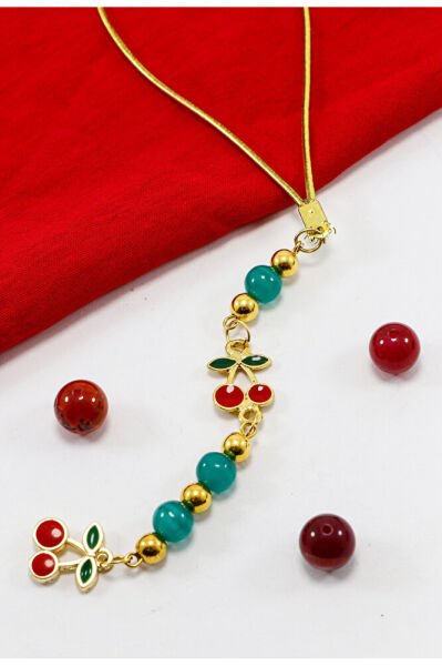 Cam Boncuklu Salkım Kiraz Araba Dikiz Ayna Süsü, Yeni Araba Hediyesi