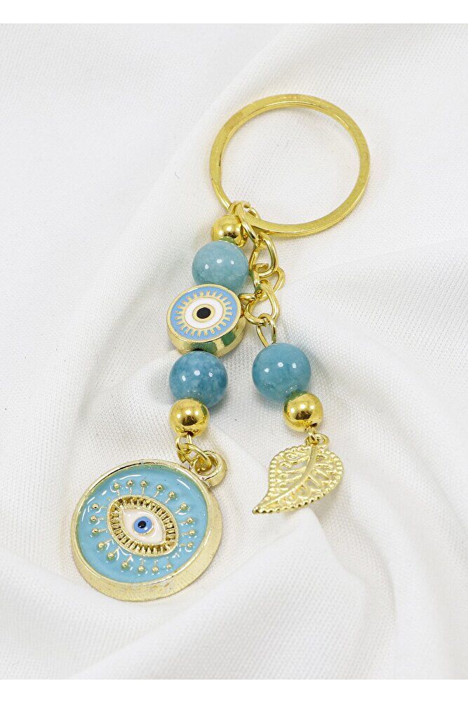 Turquoise Color, Evil Eye Beaded Eye Figure Keychain, Gift Bag Ornament