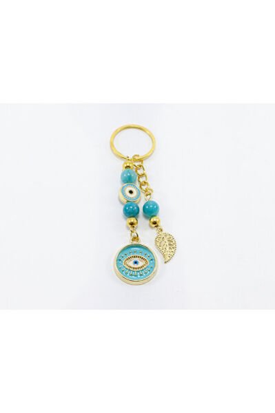 Turquoise Color, Evil Eye Beaded Eye Figure Keychain, Gift Bag Ornament