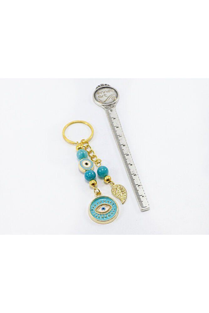 Turquoise Color, Evil Eye Beaded Eye Figure Keychain, Gift Bag Ornament