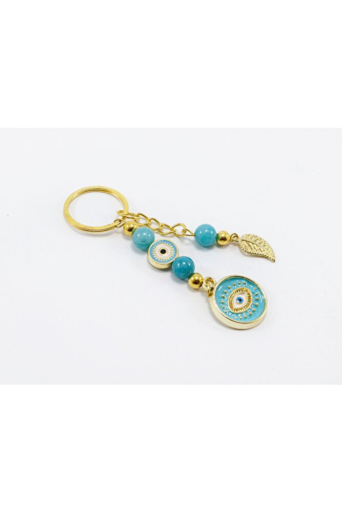 Turquoise Color, Evil Eye Beaded Eye Figure Keychain, Gift Bag Ornament