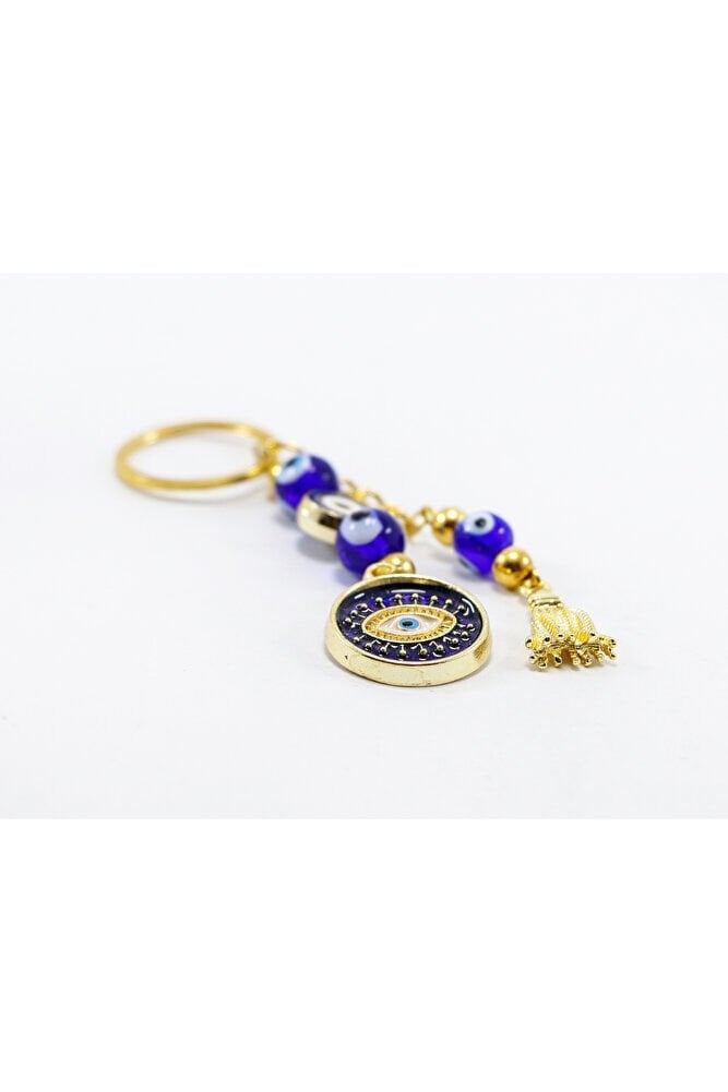 Navy Blue Color, Evil Eye Beaded Eye Figure Car Rearview Mirror Ornament, Gift Bag Ornament