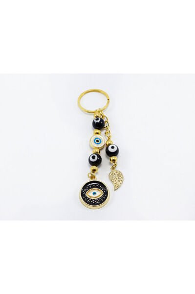 Black Colored, Evil Eye Beaded Eye Figured Car Rearview Mirror Ornament, Gift Bag Ornament