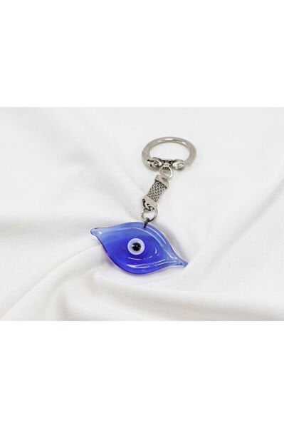 Dark Blue Eye Figured Evil Eye Bead Keychain, Evil Eye Beaded Gift Bag Ornament