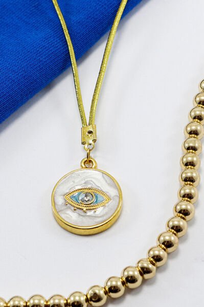 Gold Plated Metal Eye Shiny Stone Evil Eye Car Rearview Mirror Ornament Luxury New Car Gift