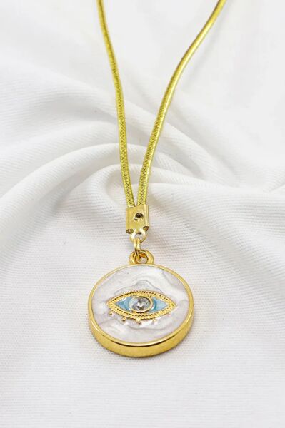 Gold Plated Metal Eye Shiny Stone Evil Eye Car Rearview Mirror Ornament Luxury New Car Gift