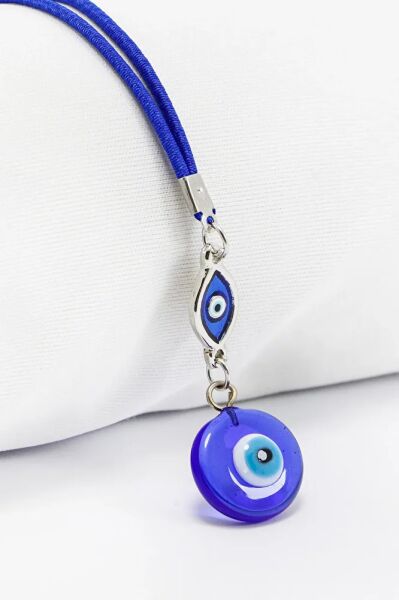 Elips Çerçeveli Nazar El Yapımı Cam Nazar Boncuklu Araba Dikiz Ayna Süsü, Yeni Araba Hediyesi