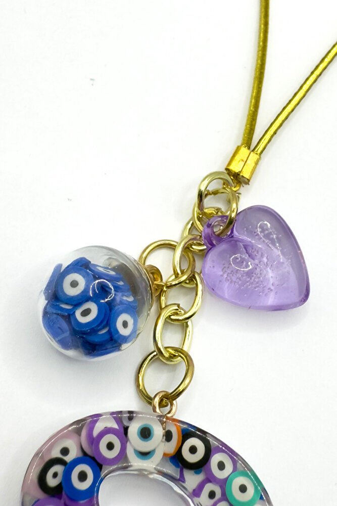 Renkli Nazar Boncuklu S Harfi Araba Dikiz Ayna Süsü, Yeni Araba Hediyesi