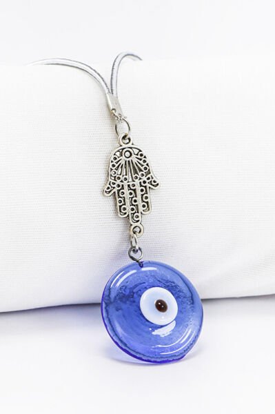 Hamse Eli El Yapımı Cam Nazar Boncuklu Araba Dikiz Ayna Süsü, Dikiz Ayna Süsü