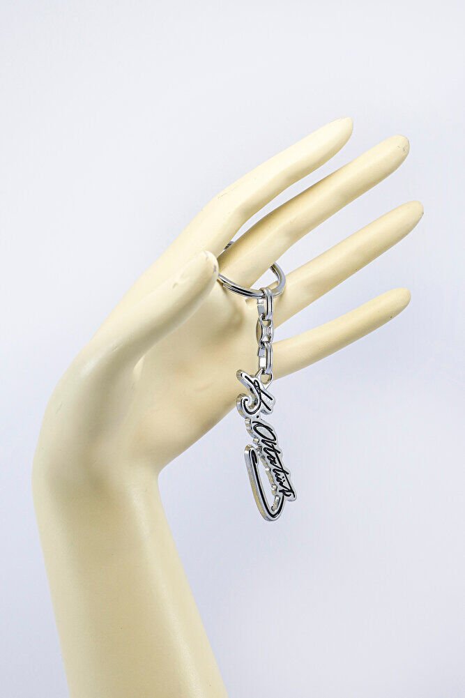 Gümüş Renkli Mustafa Kemal Atatürk İmzalı Metal Anahtarlık, Hediyelik Anahtarlık