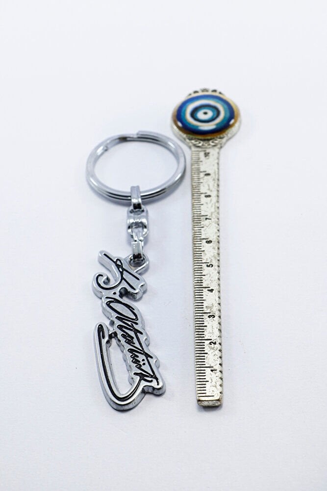 Gümüş Renkli Mustafa Kemal Atatürk İmzalı Metal Anahtarlık, Hediyelik Anahtarlık