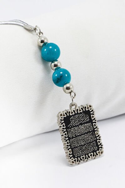 Turkuaz Doğal Taşlı Nazar Ayeti Araba Dikiz Ayna Süsü, Yeni Araba Hediyesi