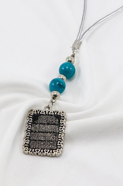 Turkuaz Doğal Taşlı Nazar Ayeti Araba Dikiz Ayna Süsü, Yeni Araba Hediyesi