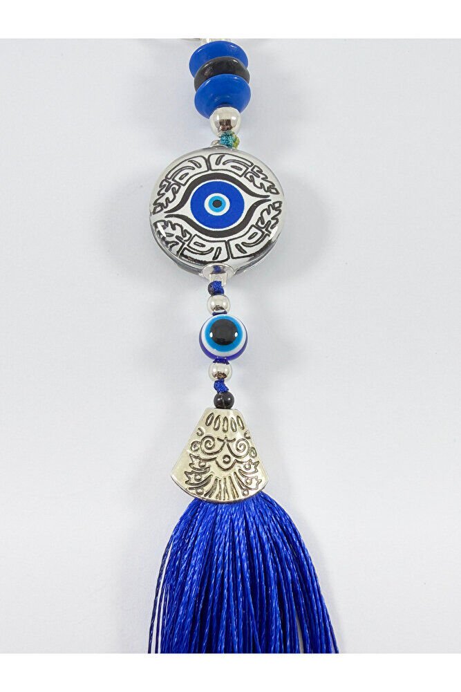 Blue Epoxy Evil Eye Beaded Colorful Keychain, Handmade Gift Accessory