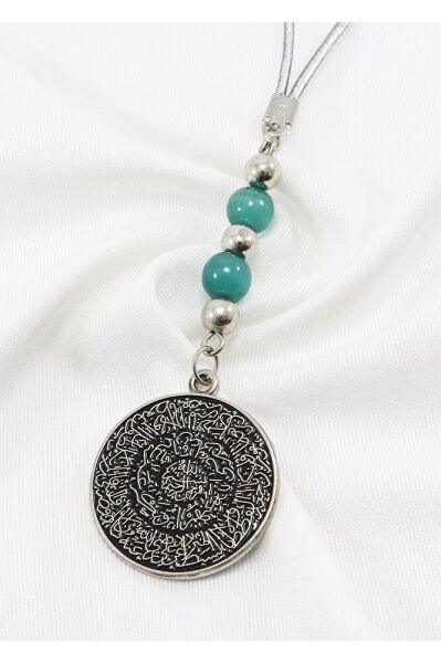 Turkuaz Doğal Taşlı Yemen Zırhı Araba Dikiz Ayna Süsü, Yeni Araba Hediyesi