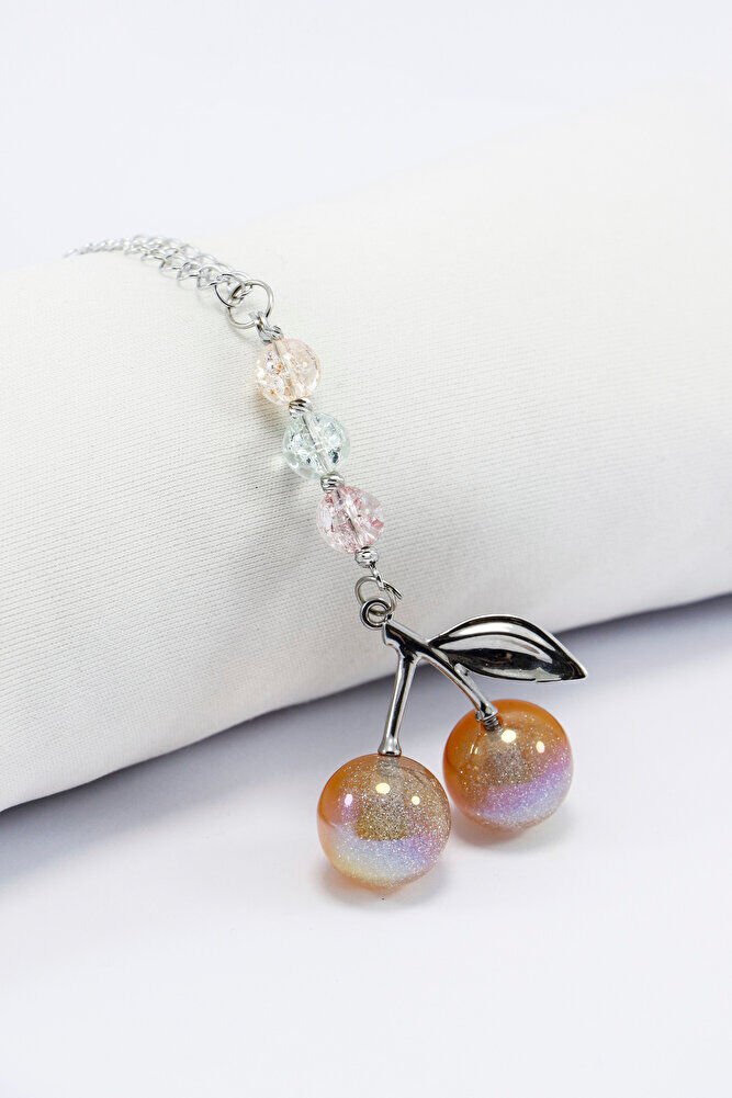 Simli Kiraz Renkli Necef Taşlı Araba Dikiz Ayna Süsü, Hediyelik Yeni Araba Hediyesi