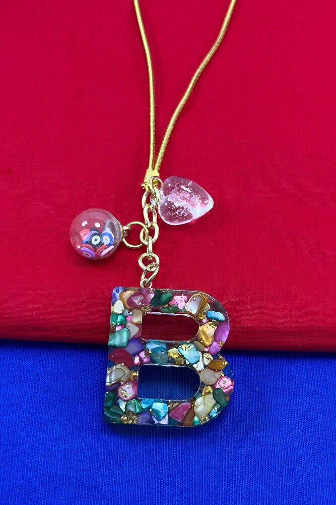 Renkli Epoksi B Harfi Araba Dikiz Ayna Süsü, Yeni Araba Hediyesi