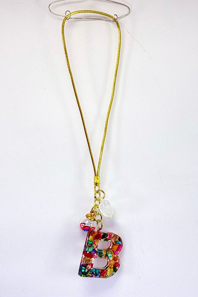 Renkli Epoksi B Harfi Araba Dikiz Ayna Süsü, Yeni Araba Hediyesi