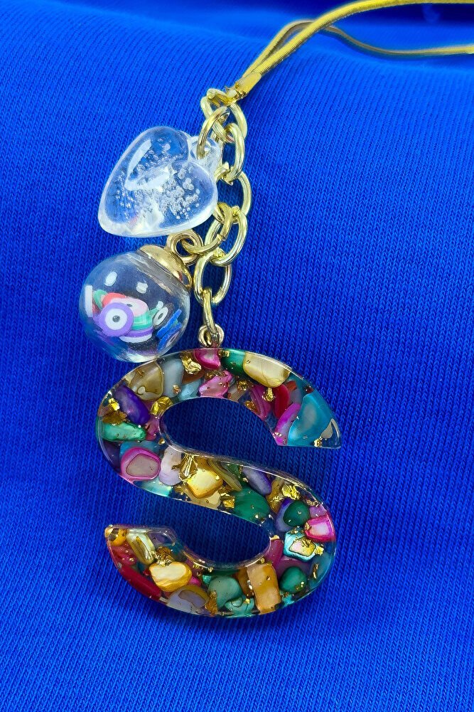 Renkli Epoksi S Harfi Araba Dikiz Ayna Süsü, Yeni Araba Hediyesi