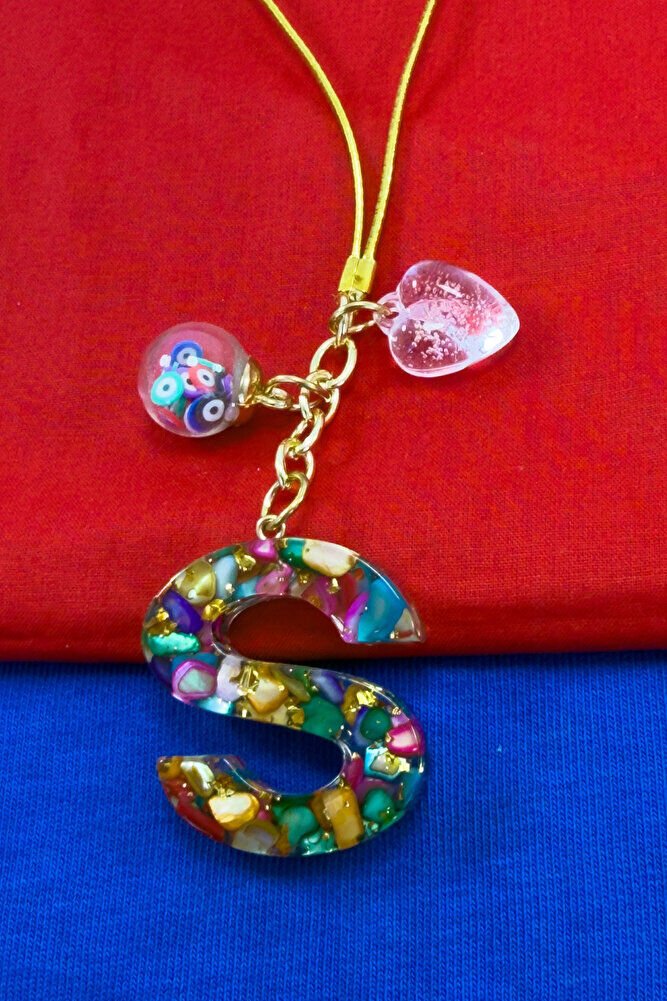 Renkli Epoksi S Harfi Araba Dikiz Ayna Süsü, Yeni Araba Hediyesi