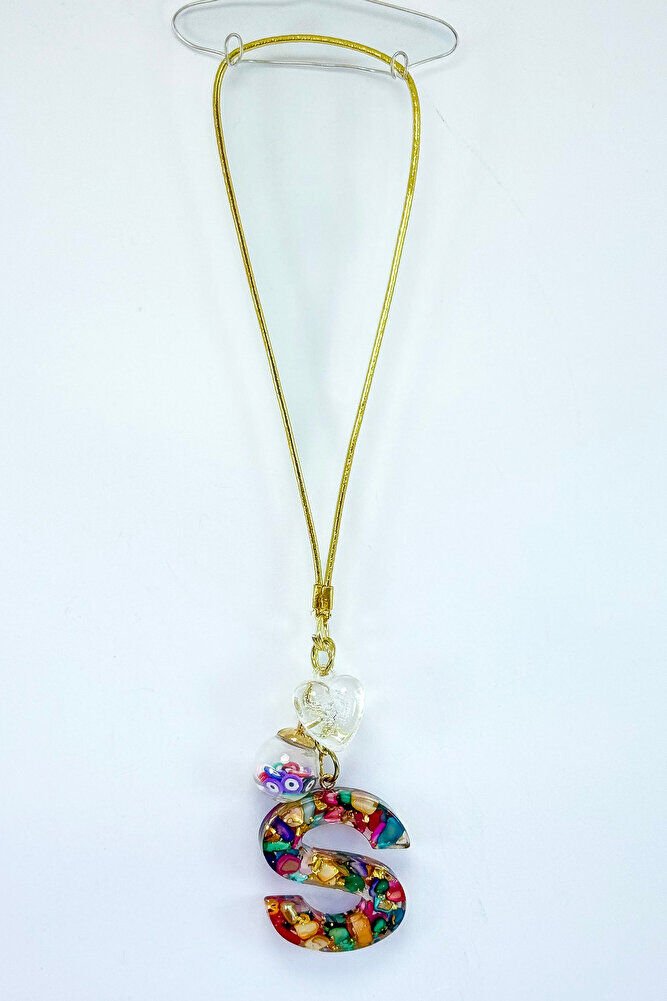 Renkli Epoksi S Harfi Araba Dikiz Ayna Süsü, Yeni Araba Hediyesi