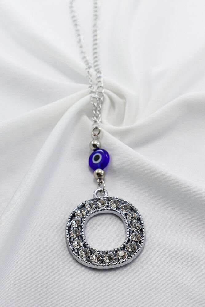 Kristal Taşlı O Harfi Metalik Renk Araba Dikiz Ayna Süsü, Hediyelik Nazar Boncuklu Araba Süsü