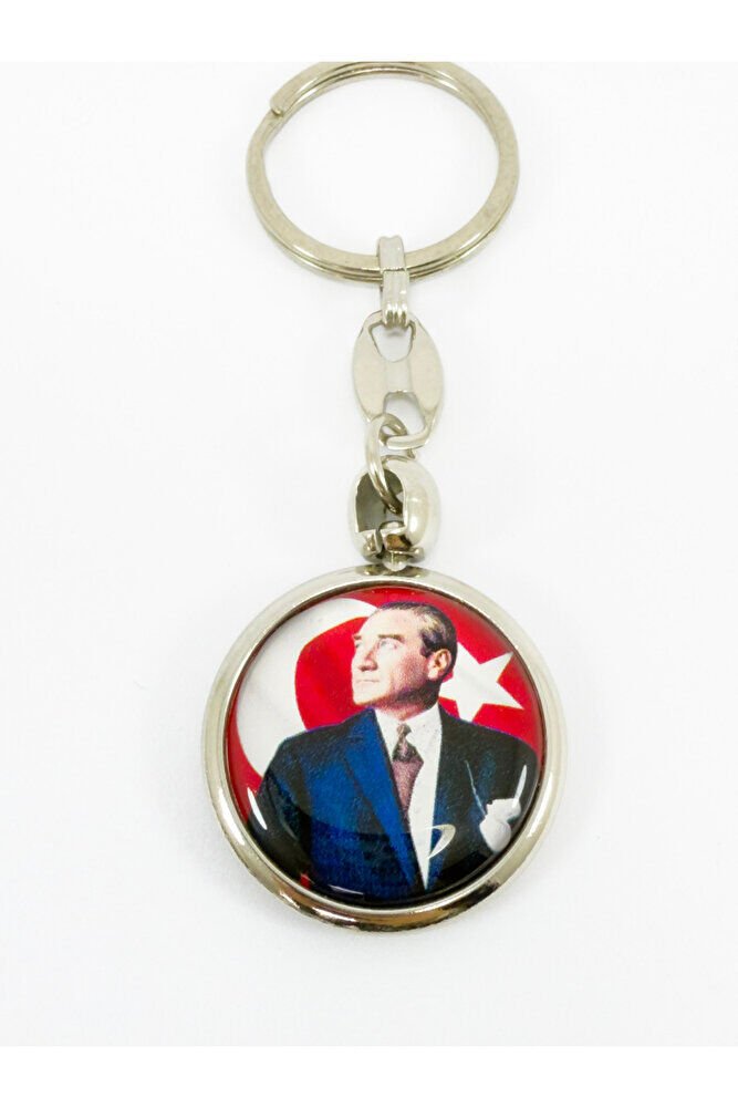 Renkli Atatürk Anahtarlık, Çift Taraflı Bombeli