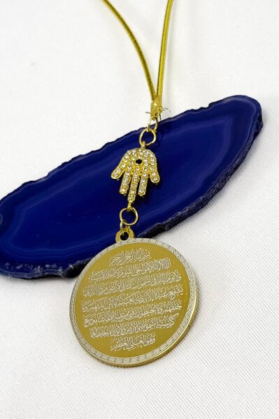 Zirkon Taşlı Hamse Eli Çelik Ayetel Kürsi Felak Nas İhlas Araba Dikiz Ayna Süsü