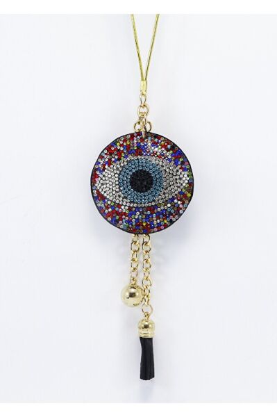 Renkli Göz Figürlü Nazar Boncuğu Araba Dikiz Ayna Süsü, Yeni Araba Hediyesi