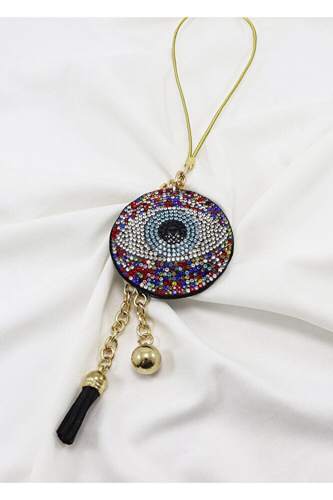 Colorful Eye Figured Evil Eye Bead Car Rearview Mirror Ornament, New Car Gift