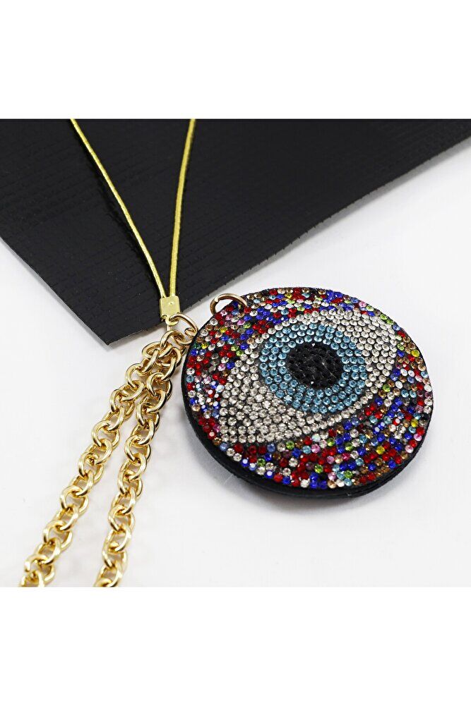 Colorful Eye Figured Evil Eye Bead Car Rearview Mirror Ornament, New Car Gift
