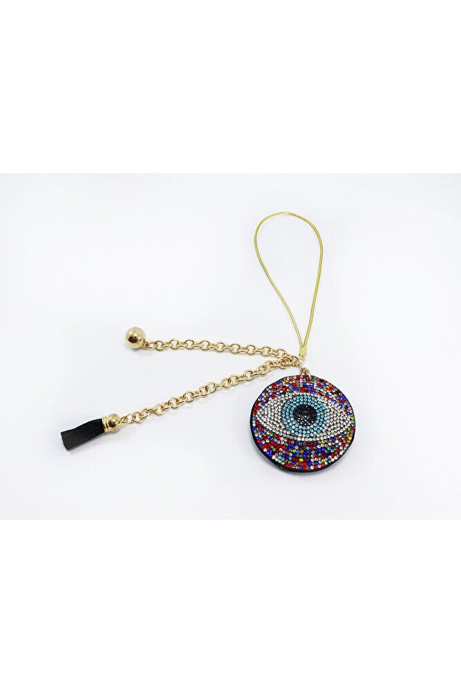 Colorful Eye Figured Evil Eye Bead Car Rearview Mirror Ornament, New Car Gift