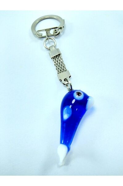 Cam Nazar Boncuğu Balık Anahtarlık El Yapımı Hediyelik Eşya