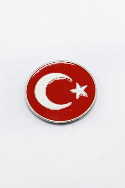 Türk Bayrağı Etiketli Metal Magnet, Hediyelik Mıknatıslı Dolap Süsü