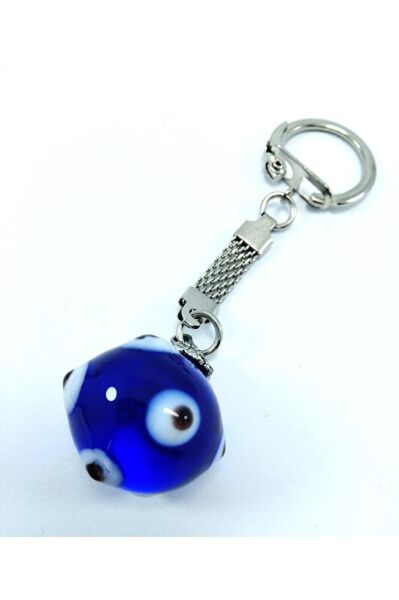 Nazar Boncuğu Küre Anahtarlık El Yapımı Cam Hediyelik Aksesuar