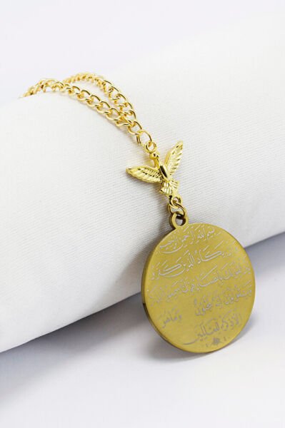 Anka Kuşu Çelik Ön Allah Ayetel Kürsi Arka Nazar Ayeti Araba Dikiz Ayna Süsü Zincirli