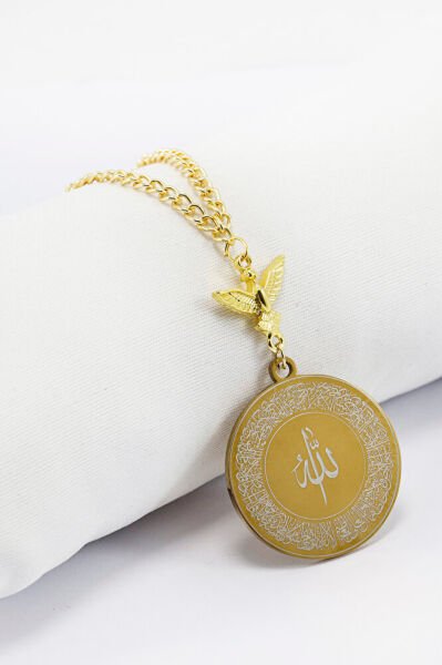 Anka Kuşu Çelik Ön Allah Ayetel Kürsi Arka Nazar Ayeti Araba Dikiz Ayna Süsü Zincirli